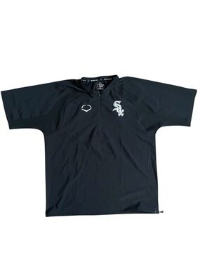 Evoshield Chicago White Sox quarter zip short sleeve size Large black MLB casual